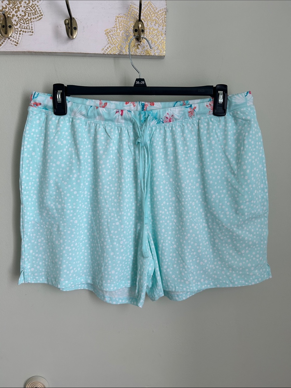 Midnight by Carole Hochman Mint Polka Dot Sleep Shorts